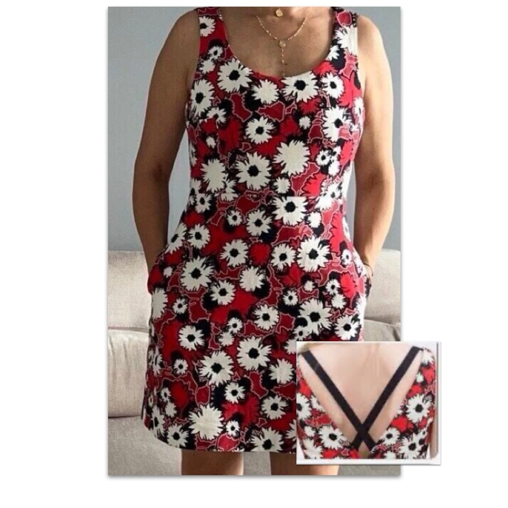 Zara Floral Dress with Cross Backing Strap